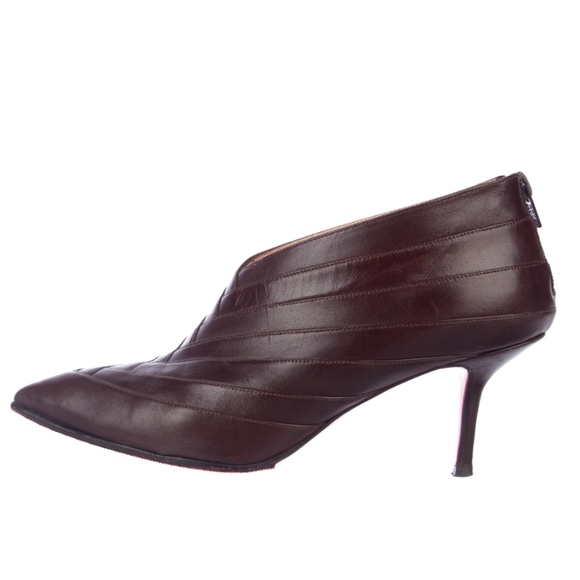 Christian Louboutin Shoes - CHRISTIAN LOUBOUTIN Leather Pointed-Toe Booties